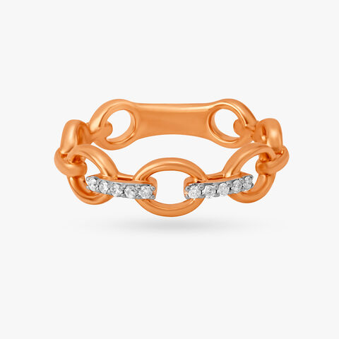 Link Style Diamond Ring