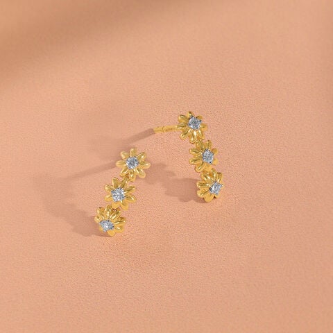 Daisy Trail Diamond Stud Earrings