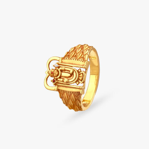 Regal Deity Gold Ring for Men