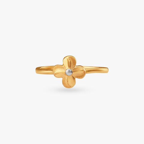 Petite Floral Gold Ring