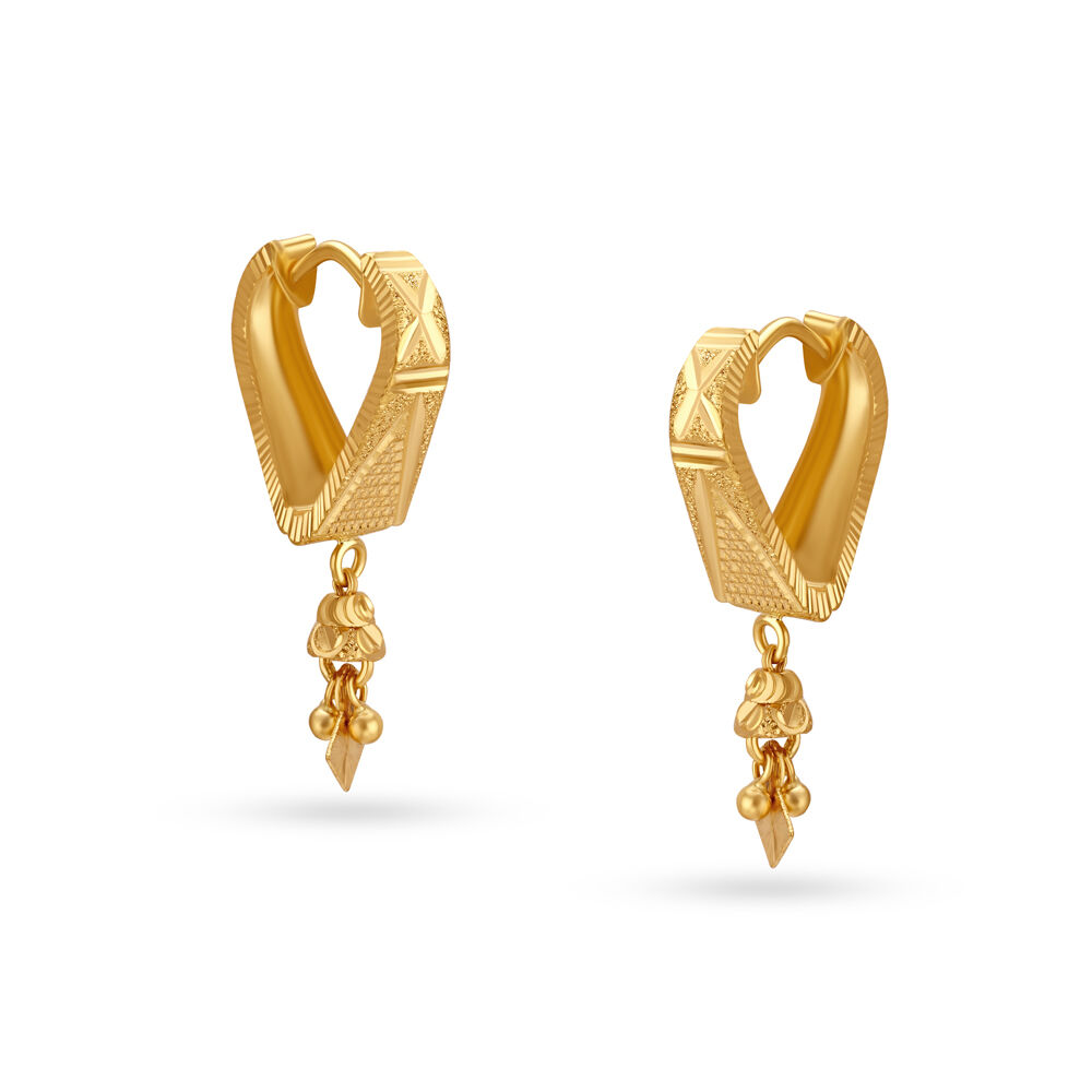 Amazon.com: Morgan & Paige Bali Hoop Earrings For Women - Yellow 18k Gold  Plated Hoop Earrings, Ethnic Chandbali Earrings Indian Jewelry,  Handcrafted, 1.2