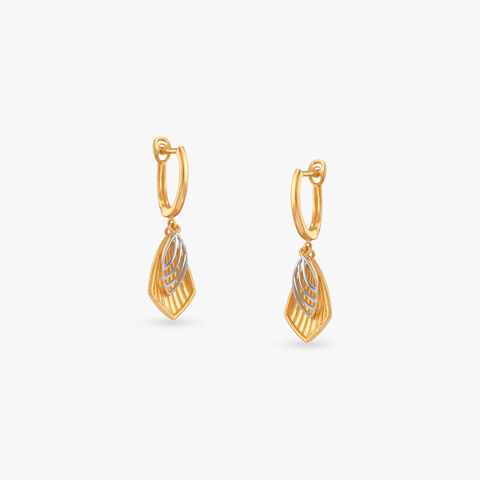Sculpted Shine Gold Hoop Earrings