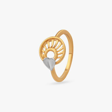 Geometric Aura Gold Ring