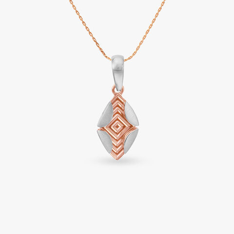 Geometric Fusion Gold Pendant for Men