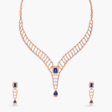Ocean Diamond Necklace Set