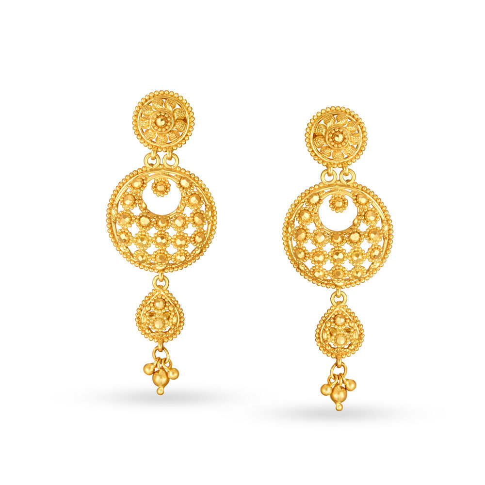Buy Yellow Gold Earrings for Women by PC Chandra Jewellers Online   Ajiocom