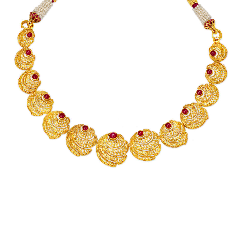 Enchanting Gold Necklace Set