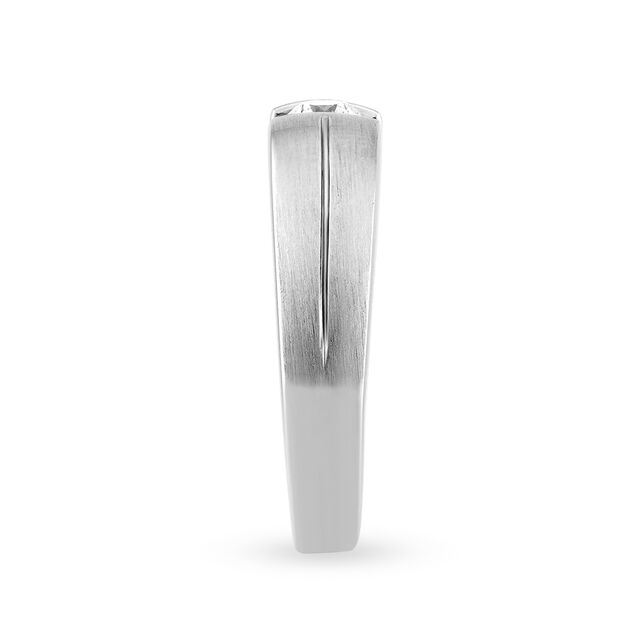 Streamlined 950 Pure Platinum And Diamond Finger Ring,,hi-res image number null