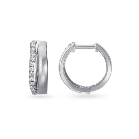Stardust Orbit Diamond Hoop Earrings