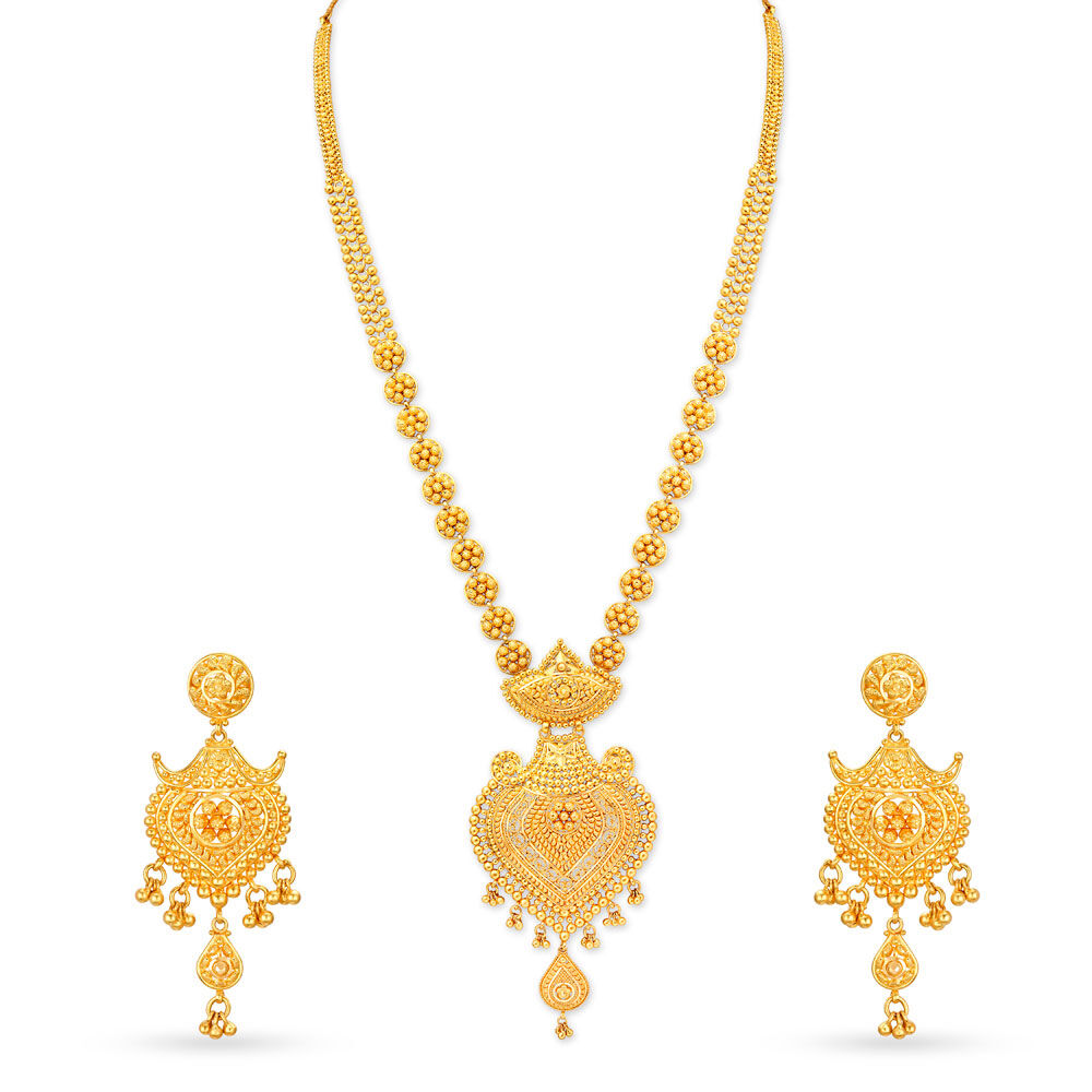 Enchanting Gold Sita Haar Set for the Bihari Bride