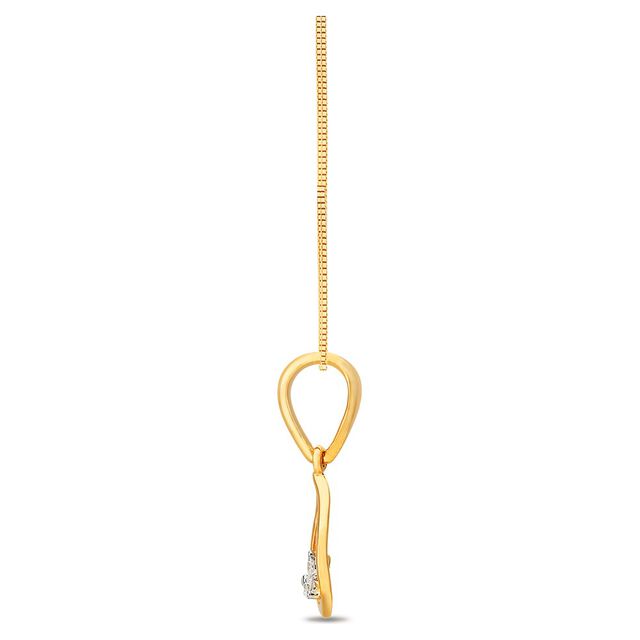 Understated 18 Karat Yellow Gold And Diamond Pendant,,hi-res image number null