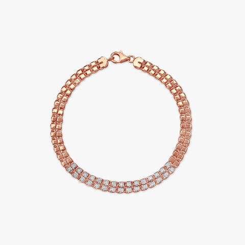 Gleaming Grid Diamond Bracelet