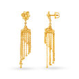Exquisite 22 Karat Yellow Gold Sui Dhaga Earrings,,hi-res image number null