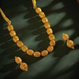 Striking Carved Beads Traditional Necklace Set,,hi-res image number null