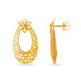 Modern Gold Stud Earrings,,hi-res image number null