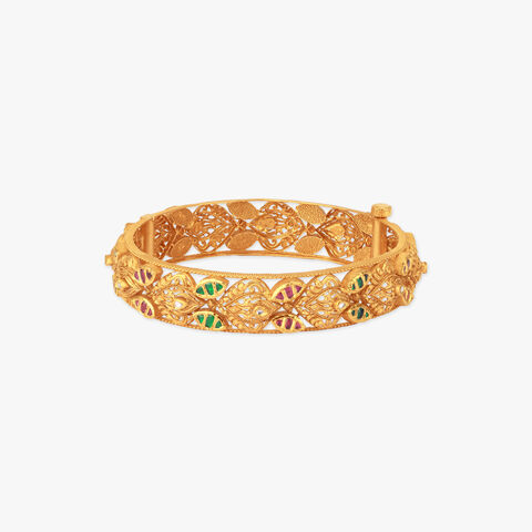 Floral Regalia Gold Bangles