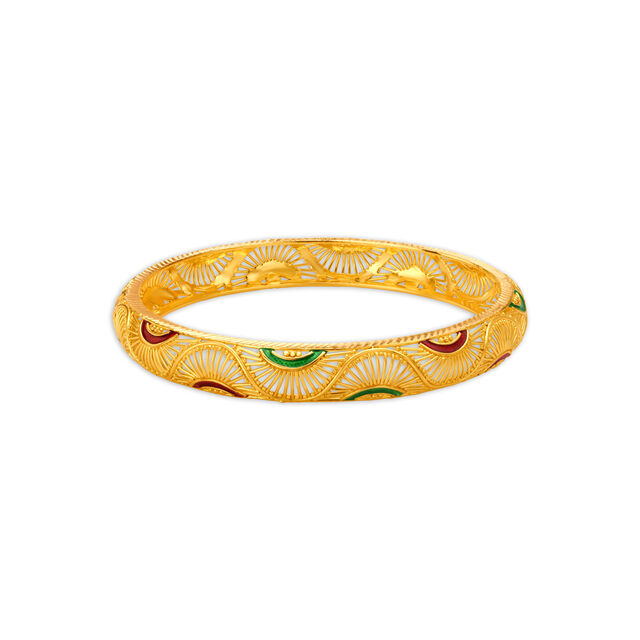 Fancy Gold Bangle,,hi-res image number null