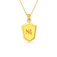SR Initial Engraved Men's Laser Cut Pendant,,hi-res image number null