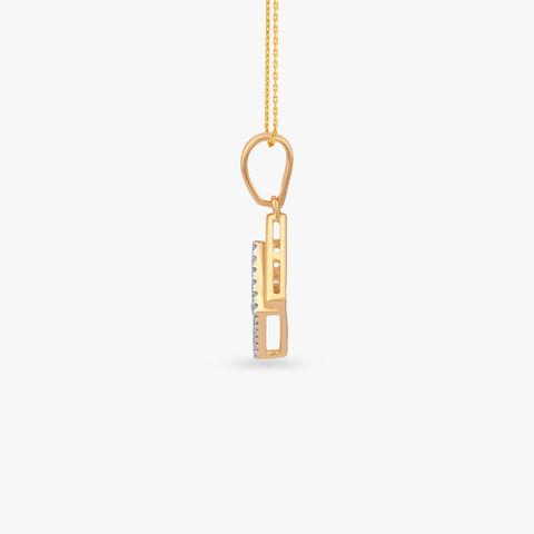 Angular Orbit Diamond Pendant