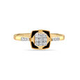18 KT Yellow Gold Abstract Glimmer Diamond Ring,,hi-res image number null
