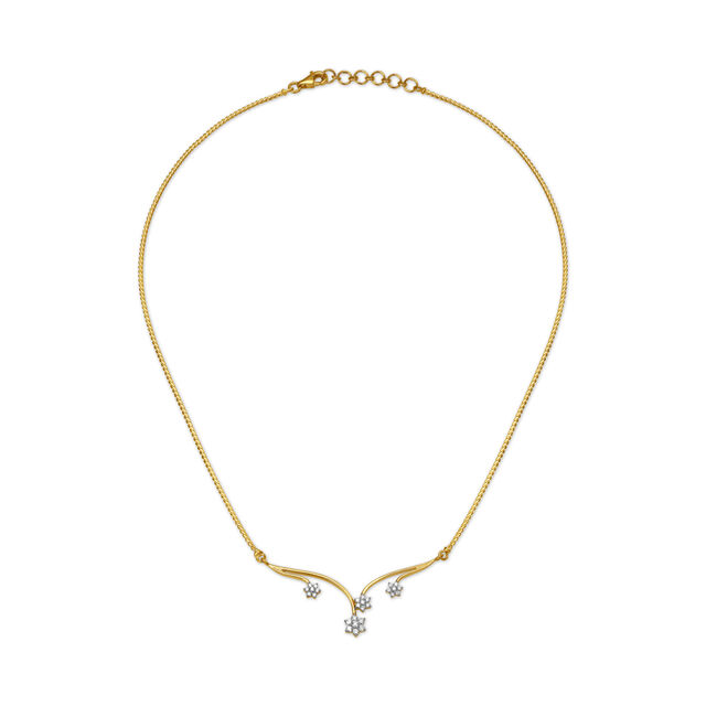 Brilliant Floral Gold and Diamond Necklace,,hi-res image number null