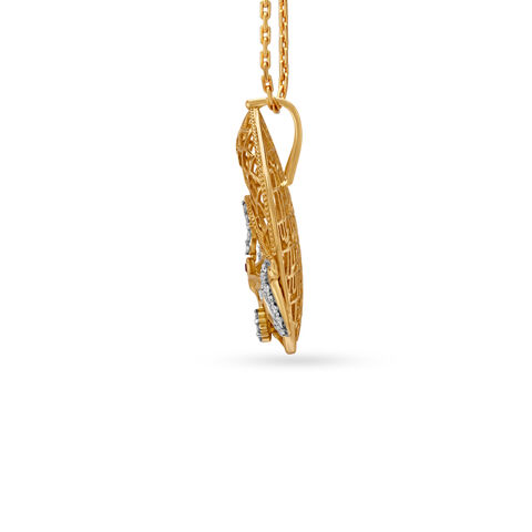 Divine Goddess Gold and Diamond Pendant