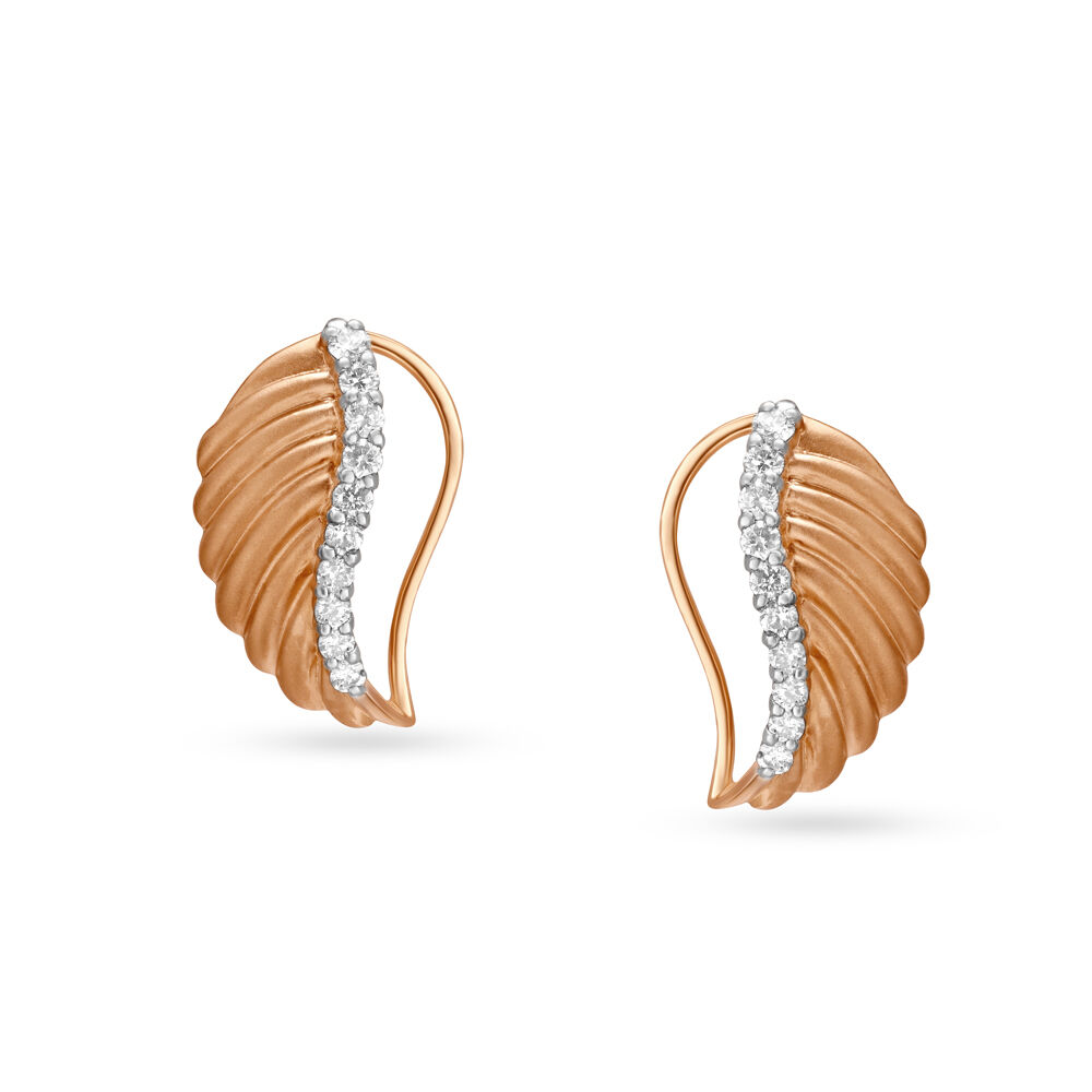 Tanishq rose gold earrings on sale