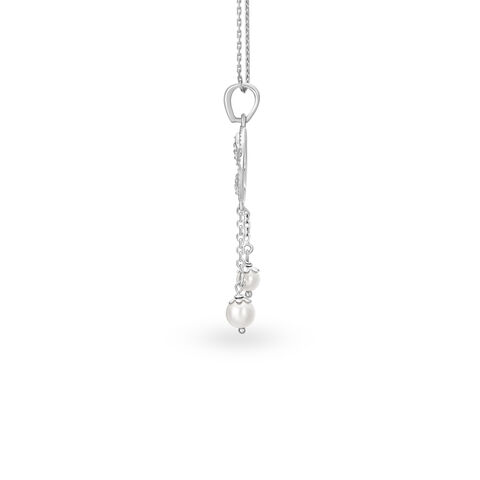 Pearl Drape Silver Pendant