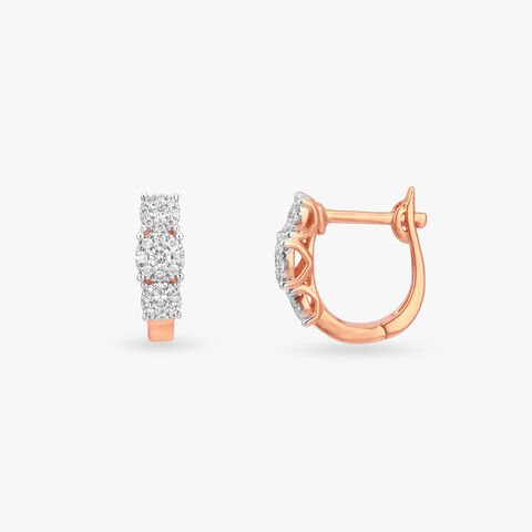 Starlit Trio Diamond Hoop Earrings