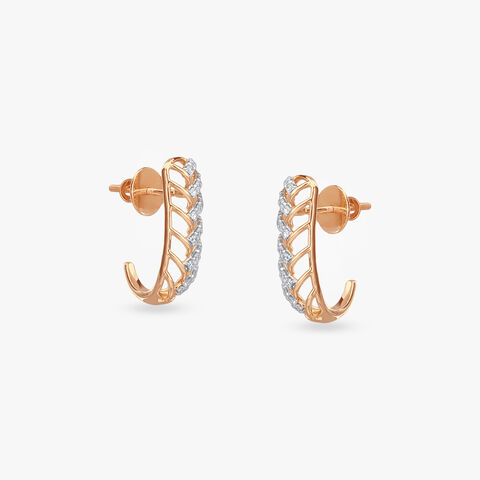 Luxe Lattice Diamond Hoop Earrings