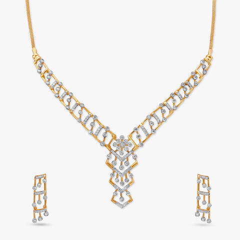 Edgy Glam Diamond Necklace Set