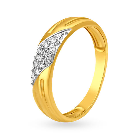 Brilliant 18 Karat Gold And Diamond Finger Ring