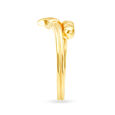 Simplistic 22 Karat Yellow Gold Flowerbud Finger Ring,,hi-res image number null