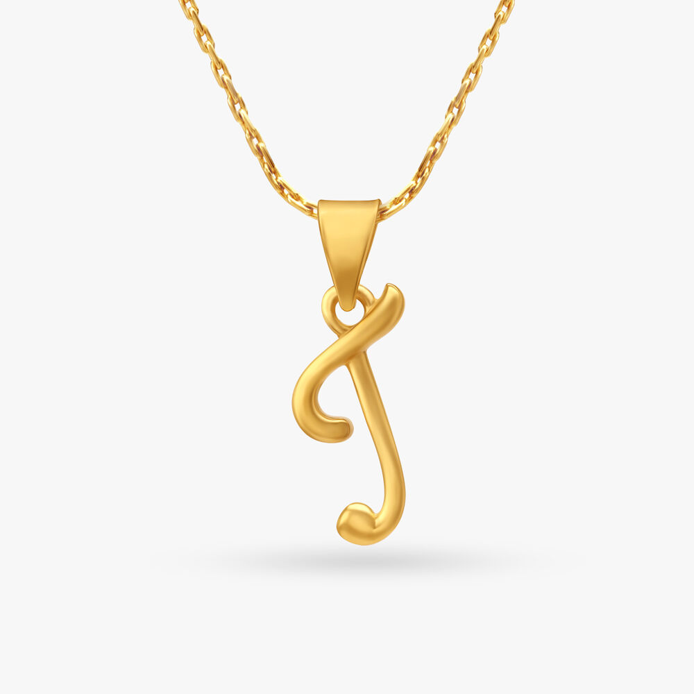 Letter j gold pendant online