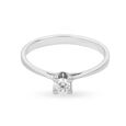 Lustrous 18 Karat White Gold And Diamond Finger Ring,,hi-res image number null