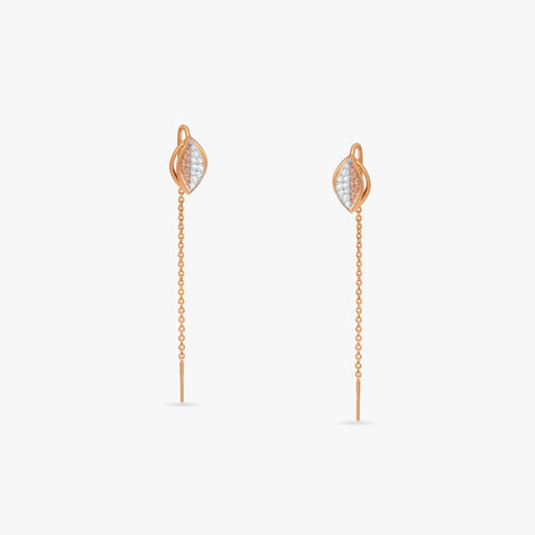 Echo Drift Diamond Drop Earrings
