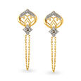 Fancy Diamonds Yellow and White Gold Drop Earrings,,hi-res image number null