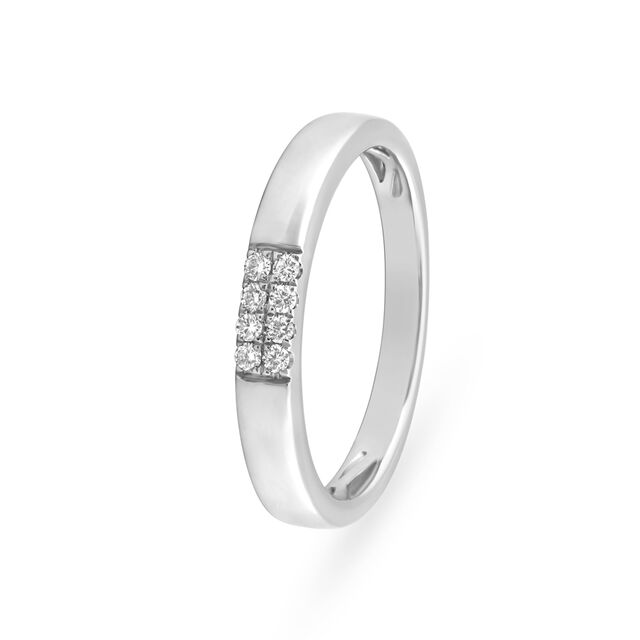 Modish 950 Pure Platinum And Diamond Finger Ring,,hi-res image number null