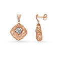 Timeless Diamond Drop Earrings in White and Rose Gold,,hi-res image number null