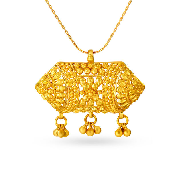 Elegant Jiutiya Gold Pendant,,hi-res image number null