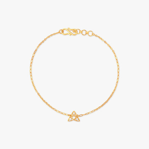 Trinity Spark Gold Bracelet