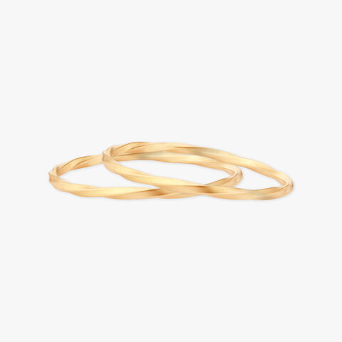 Twined Grace Gold Bangle