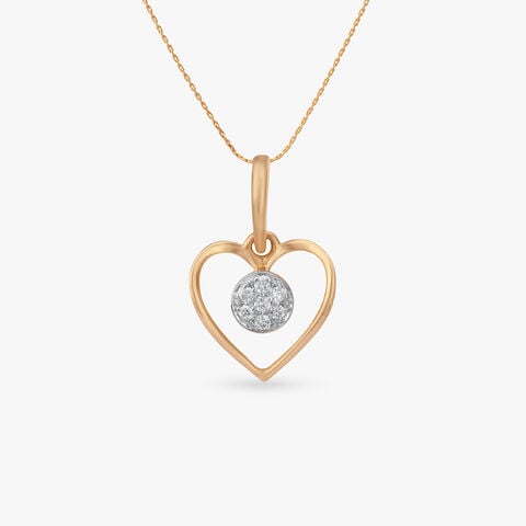 Heart Halo Diamond Pendant