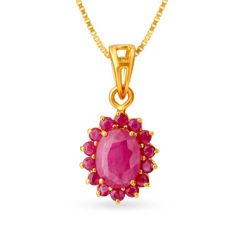 Ruby pendant clearance tanishq