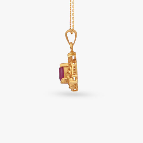 Floral Arch Gold Pendant