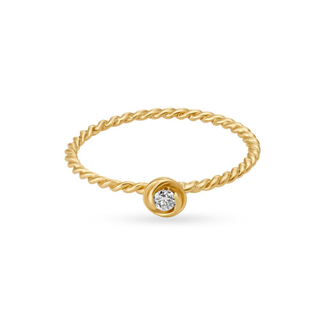 14KT Yellow Gold Precious Finger Ring For A Forever Friend,,hi-res image number null