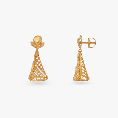Blooming Canopy Gold Jhumka Earrings