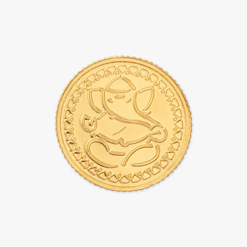 10 gram 24 Karat Gold Coin with Ganesha Motif