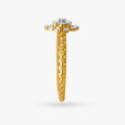 Lustrous  Floral Gold and Diamond Ring,,hi-res image number null