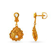 Teardrop Kundan Gold Drop Earrings,,hi-res image number null